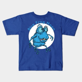 Blue Frog Moon Kids T-Shirt